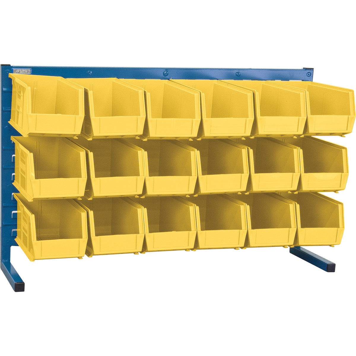 Louvered Rack with Bins, 18 Bins, 36