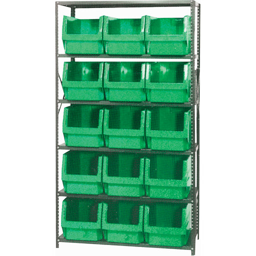 Shelving Unit with Stacking Bins