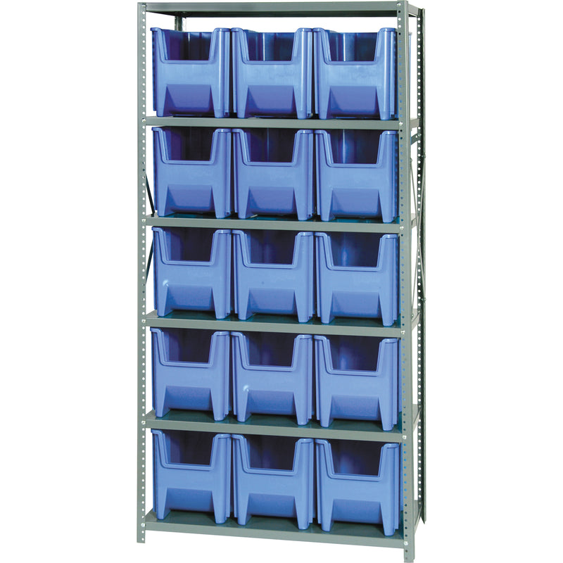 Shelving Unit with Stacking Bins