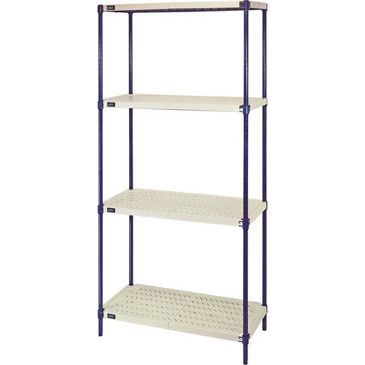 Wire Shelving Unit with Plastic Shelves