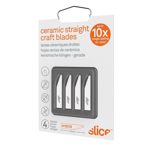 Rounded-Tip Ceramic Straight Edge Knife Blades