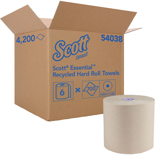 Essential 100% Recycled Brown Hard Roll Towels
