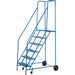 Rolling Step Ladder with Spring-Loaded Front Casters