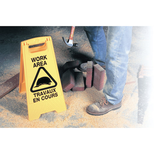 "Work Area/Travaux en Cours" Safety Sign