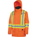 Lightweight Waterproof Safety Jacket with Detachable Hood