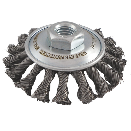 Knotted Wire Wheel Saucer Brushes