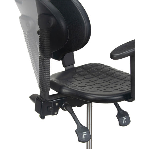 Heavy-Duty Ergonomic Stool with Adjustable Arm Rests