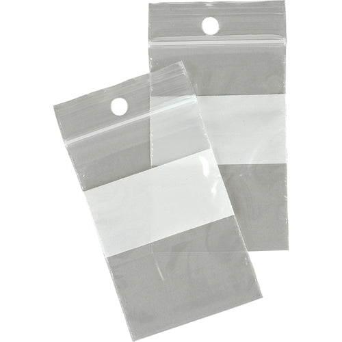 White Block Poly Bags 100/Pkg