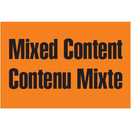 "Mixed Content/Contenu mixte" Labels