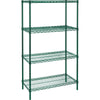 Heavy-Duty Green Epoxy Finish Wire Shelving