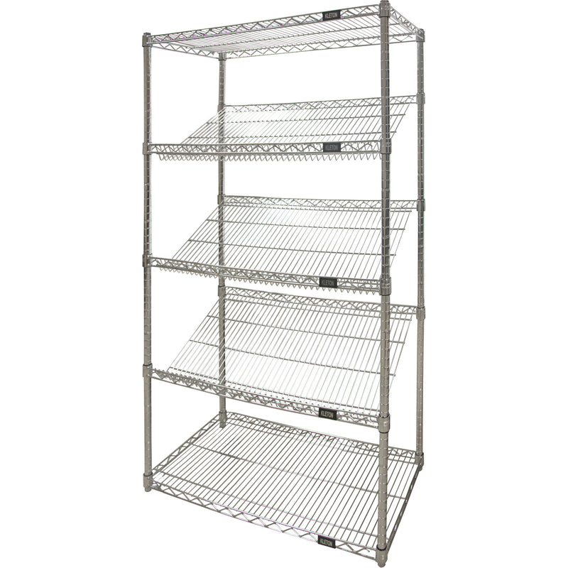 Slanted Wire Shelving Unit