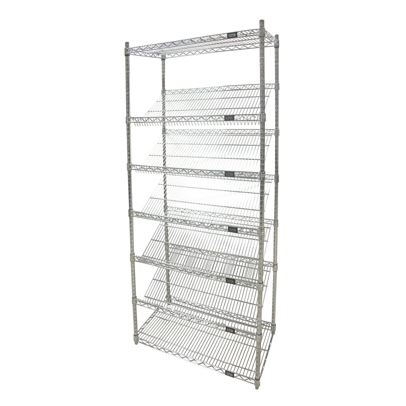 Slanted Wire Shelving Unit
