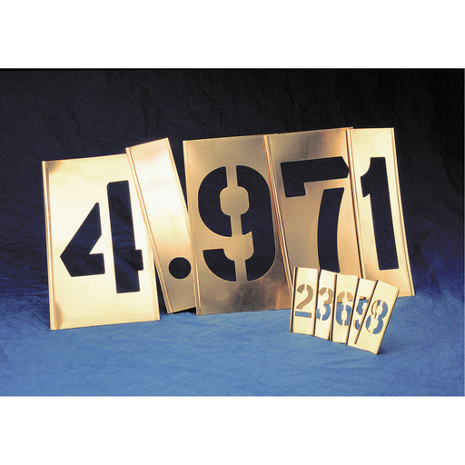 Gothic Brass Interlocking Stencils - Numbers Only - 15 Piece Set