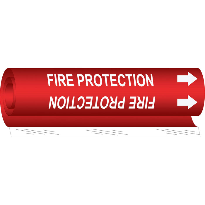 "Fire Protection" Wrap-Around Pipe Marker