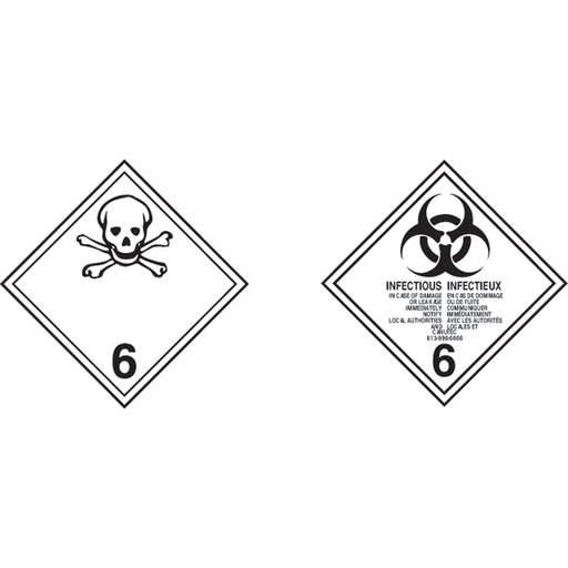 Toxic Materials TDG Shipping Labels