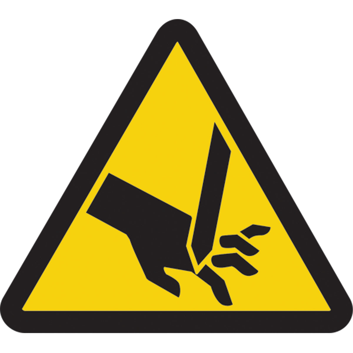 Cut or Sever Hazard ISO Warning Safety Labels, Pack of 10 — shopSafety.ca