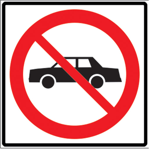 No Cars Traffic Sign