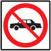 No Cars Traffic Sign