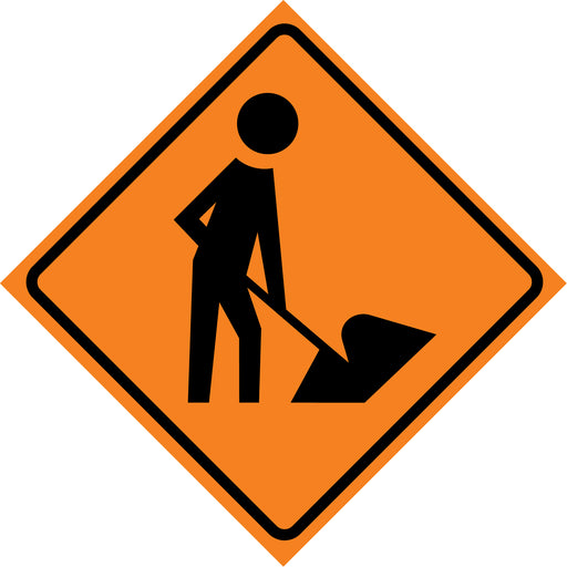 Men at Work Roll-Up Traffic Sign