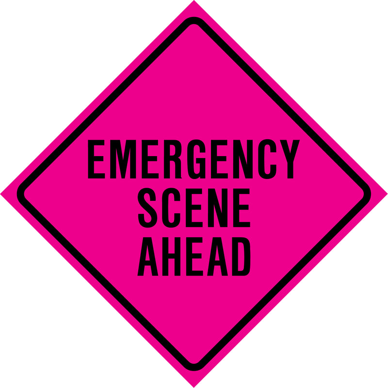 "Emergency Scene Ahead" Roll-Up Traffic Sign