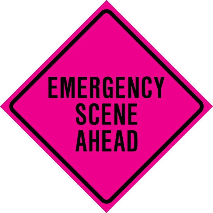 "Emergency Scene Ahead" Roll-Up Traffic Sign