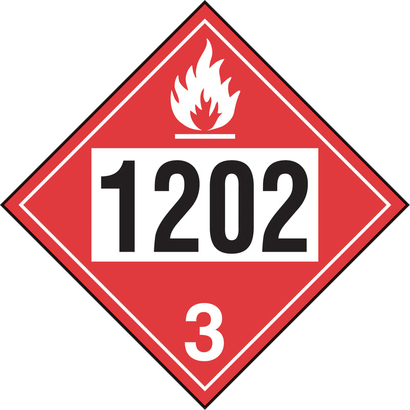 Diesel Fuel & Fuel Oil TDG Placard