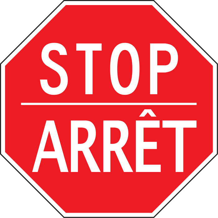 "Stop / Arrêt" Sign