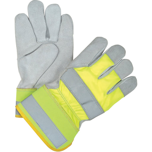 Yellow High-Visibility Winter-Lined Fitters Gloves