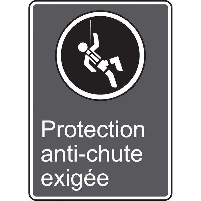 "Protection anti-chute exigée" CSA Safety Sign