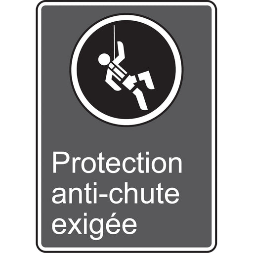 "Protection anti-chute exigée" CSA Safety Sign