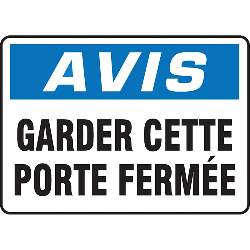 "Porte fermée" Sign
