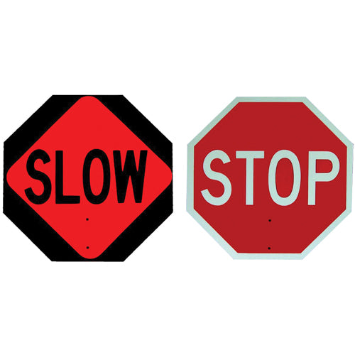 Double-Sided "Stop/Slow" Traffic Control Sign