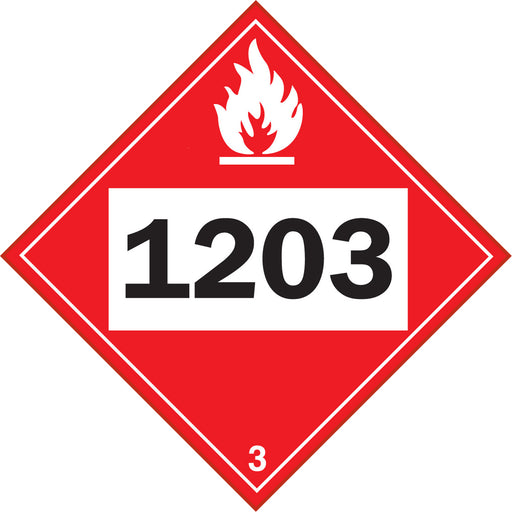 1203 Gasohol & Gasoline Flammable Liquid TDG Placard