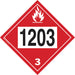 1203 Gasohol & Gasoline Flammable Liquid TDG Placard