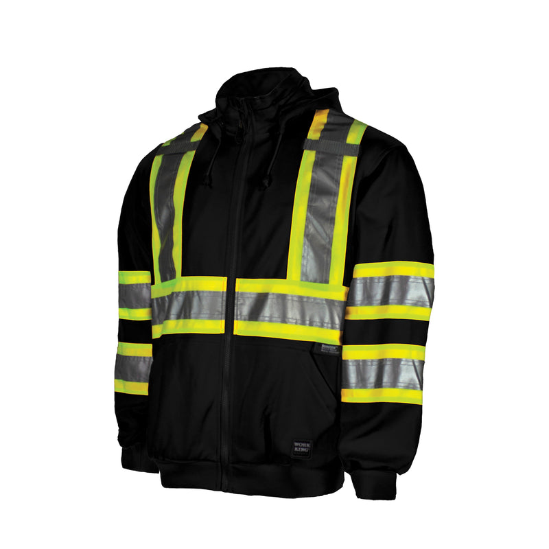 Zip Front Safety Fleece Hoodie