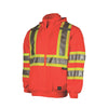 Zip Front Safety Fleece Hoodie