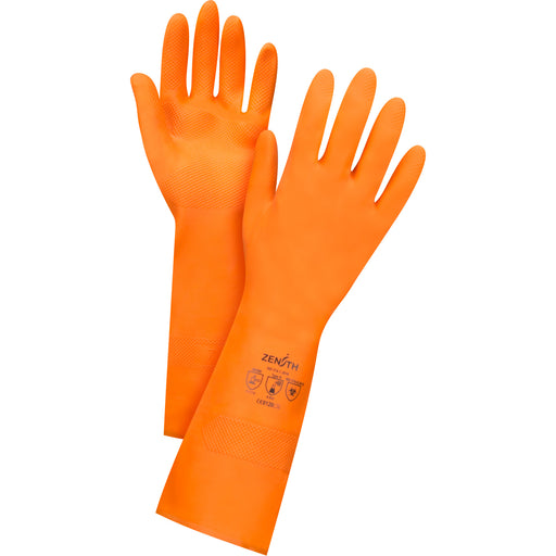 Orange Chemical-Resistant Gloves