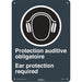 "Ear Protection / Protection Auditive" CSA Safety Sign