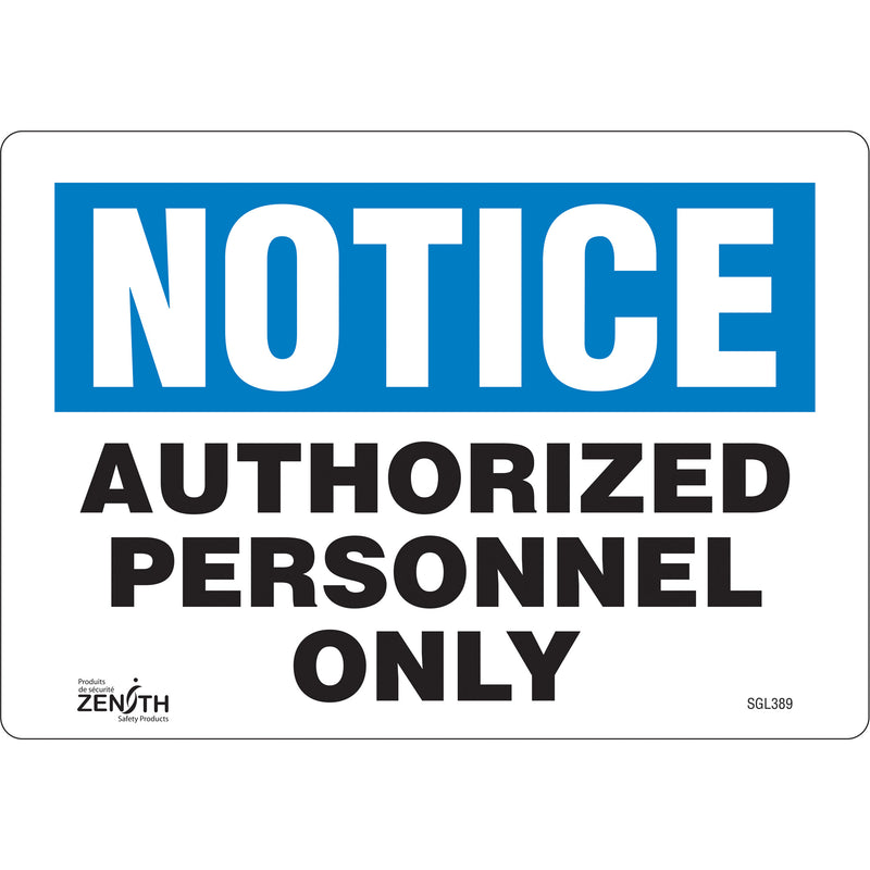 "Authorized Personnel Only" Sign