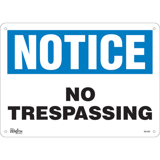 "No Trespassing" Sign