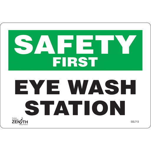 "Eye Wash Station" Sign