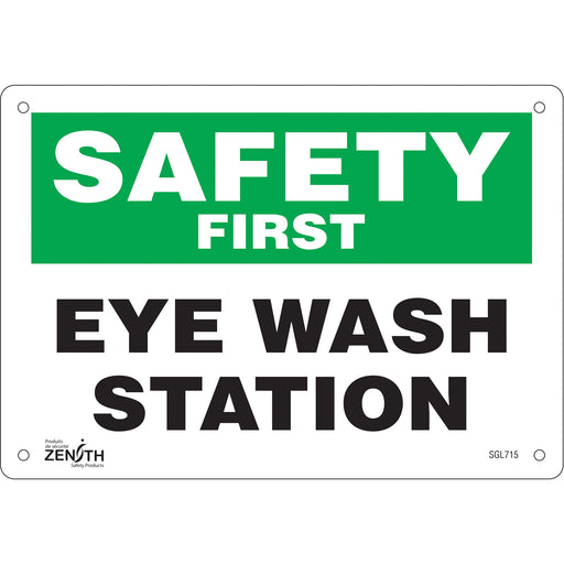"Eye Wash Station" Sign