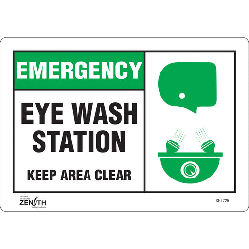 "Eye wash Station Keep Area Clear" Sign