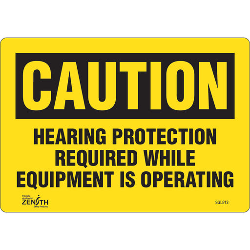 "Hearing Protection Required" Noise Hazard Sign
