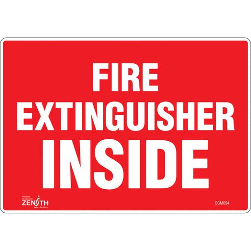 "Fire Extinguisher Inside" Sign