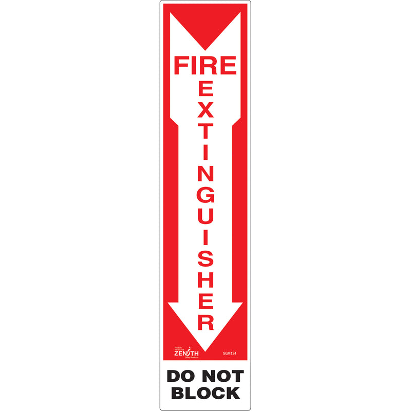"Fire Extinguisher - Do Not Block" Sign