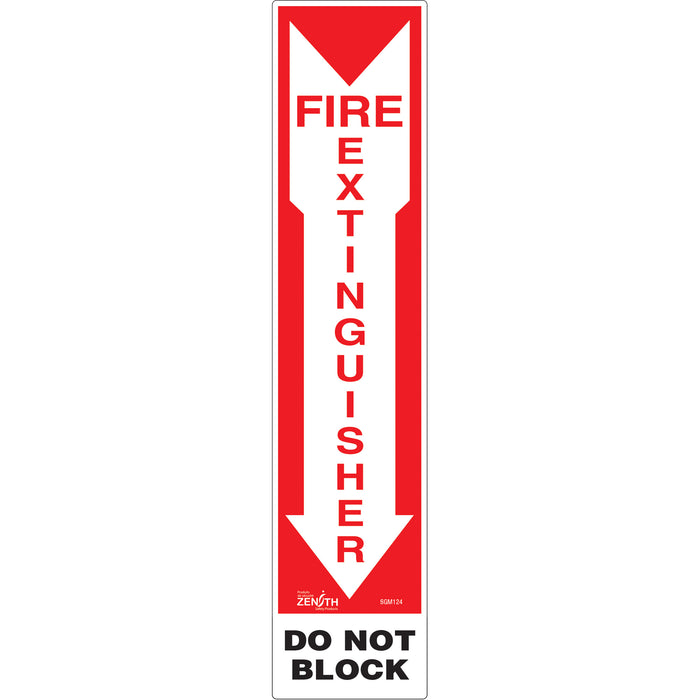 "Fire Extinguisher - Do Not Block" Sign