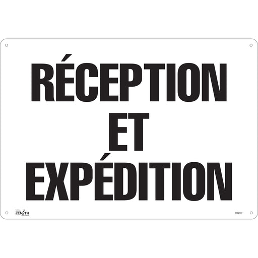 "Réception et Expédition" Sign