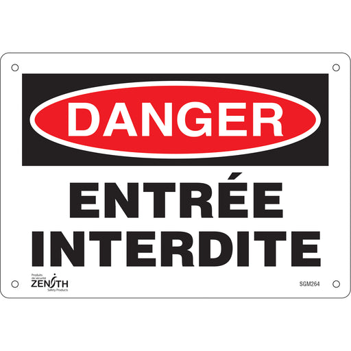 "Entrée Interdite" Sign