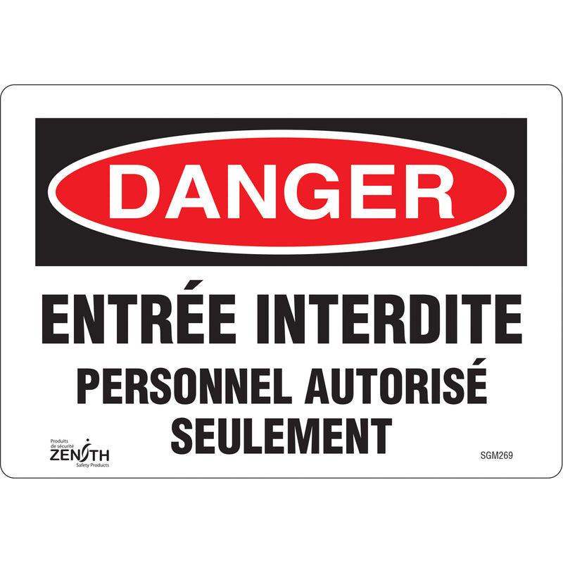 "Personnel Autorisé Seulement" Sign